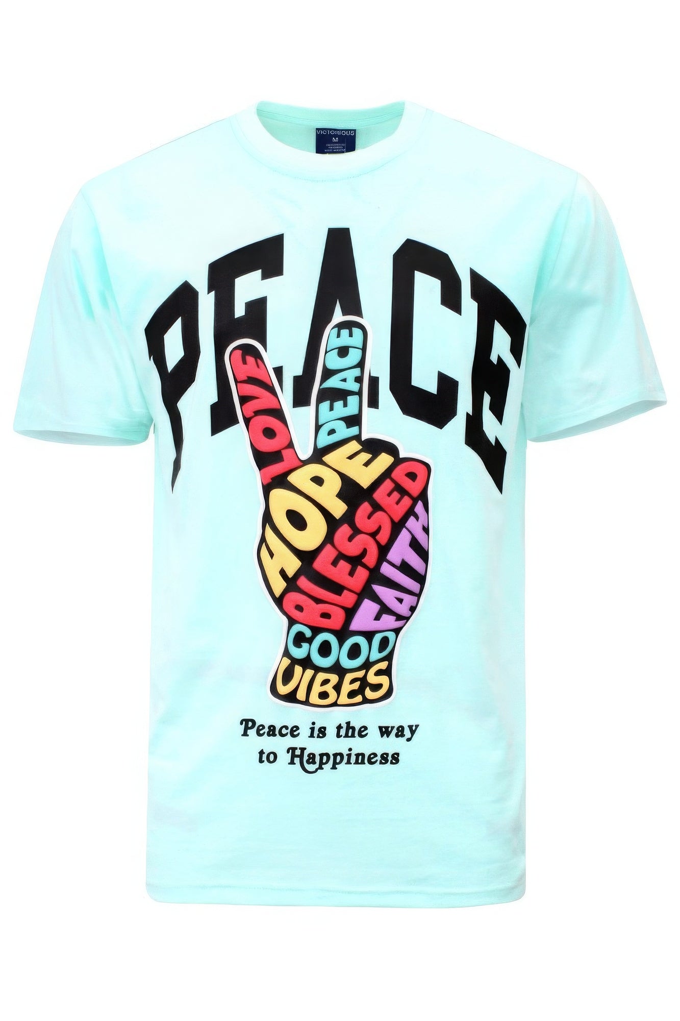 White Peace Hand Sign T-shirt